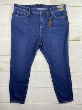 Bold Elements Jeans Women 20W Dark Wash Curvy Skinny Tummy Control Waistband NWT